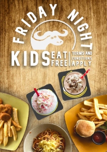 FRIDAY KIDS EAT FREE POSTER